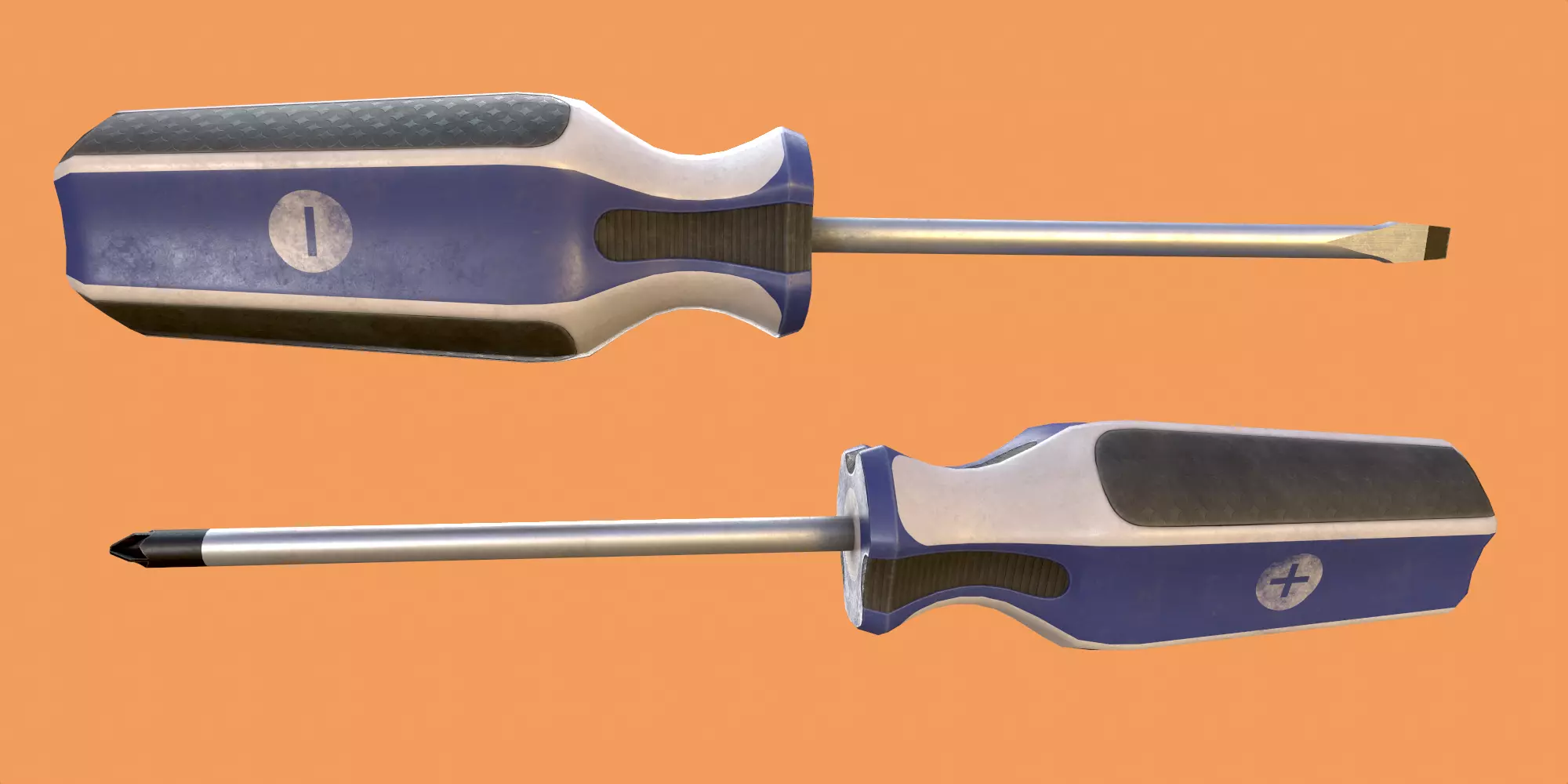 Screwdrivers fortnite weapon Low-poly 3D model_0