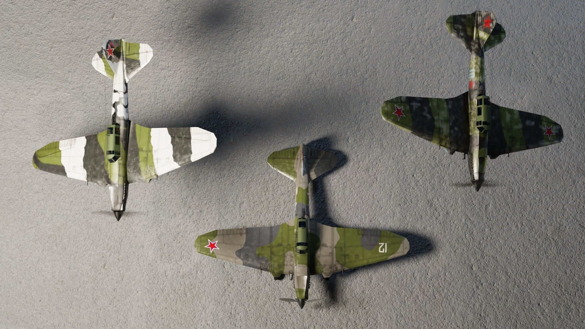 IL-2 Sturmovik WW2 attack plane Low-poly 3D model_6