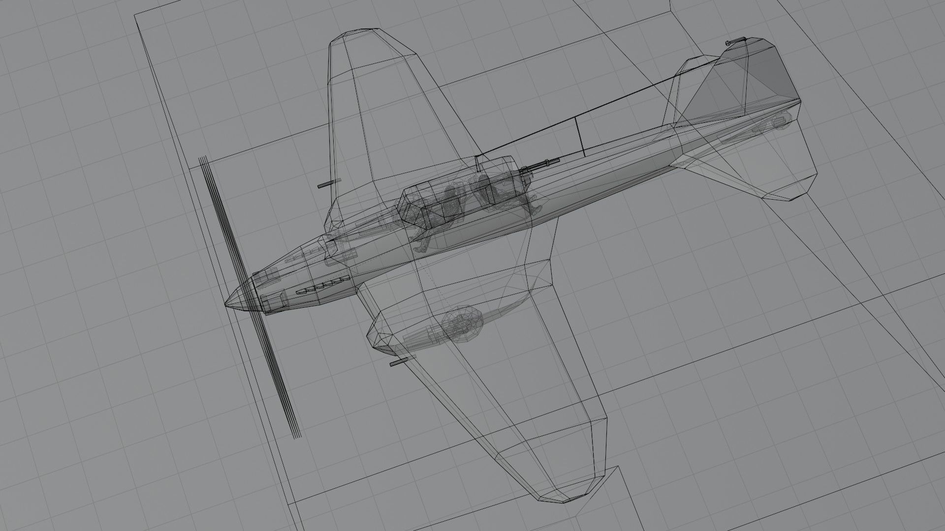 IL-2 Sturmovik WW2 attack plane Low-poly 3D model_16