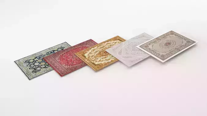 Carpet five different rugs