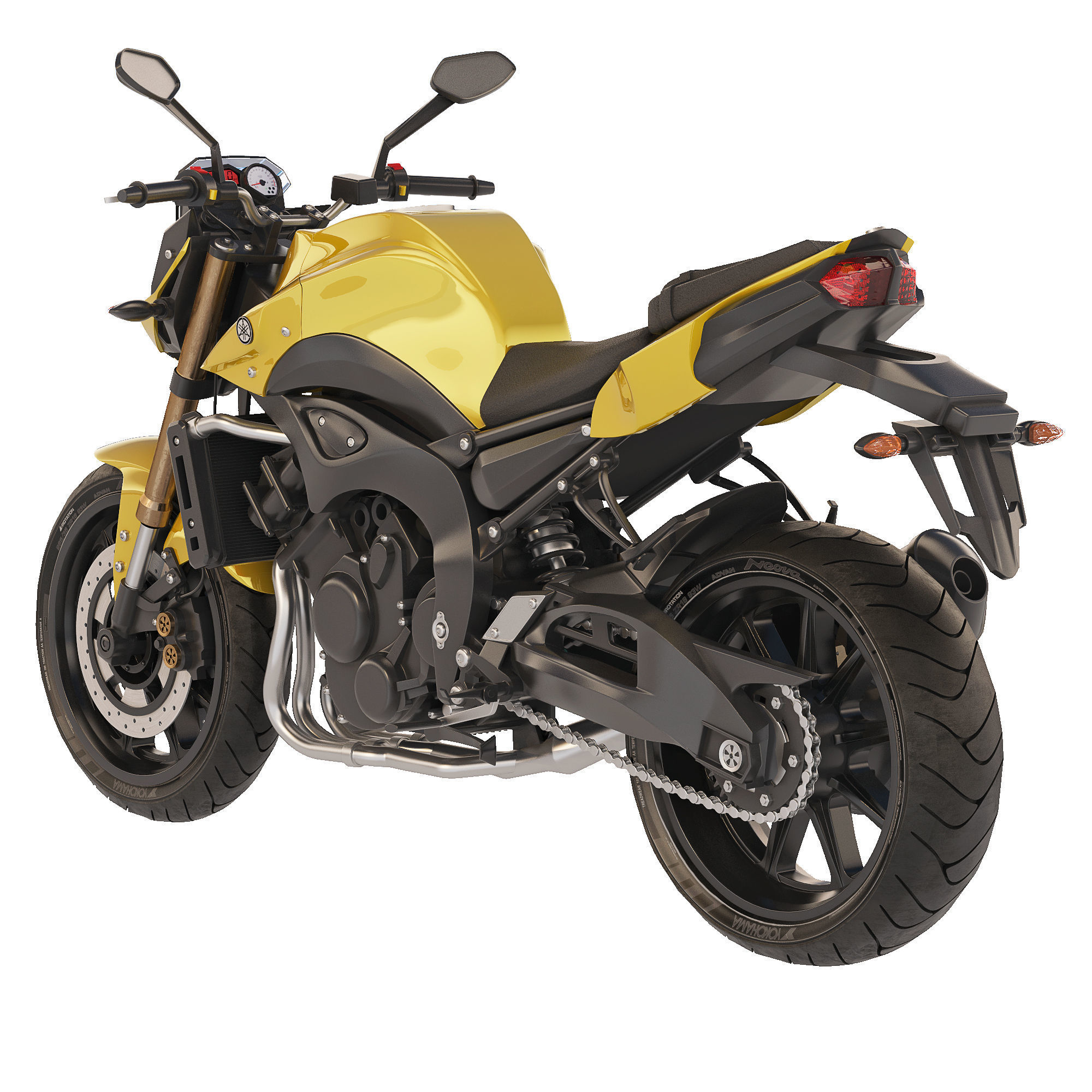 Yamaha FZ8N 2011 3D model_5