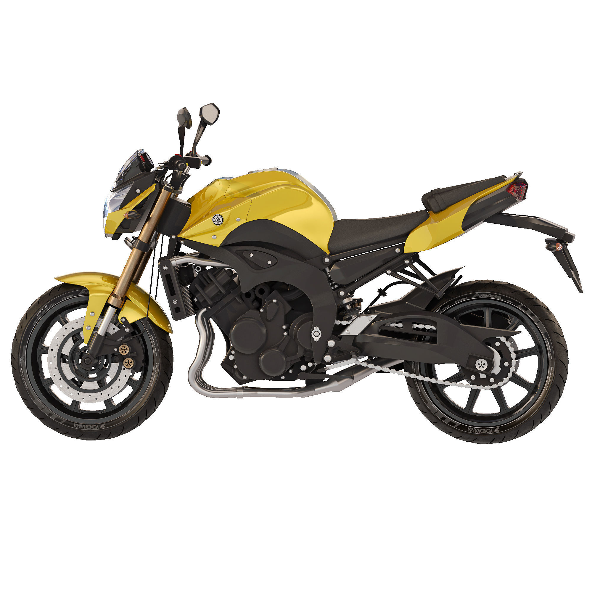 Yamaha FZ8N 2011 3D model_4
