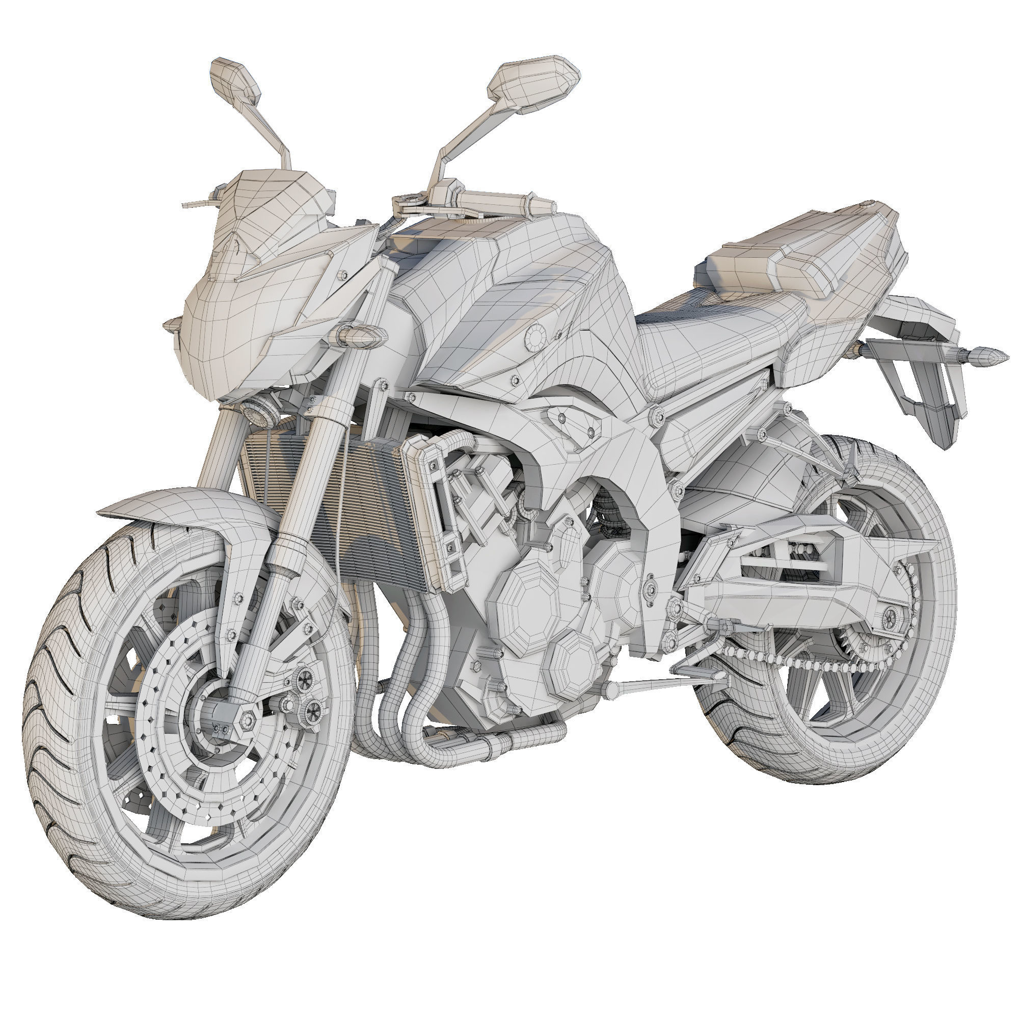 Yamaha FZ8N 2011 3D model_11
