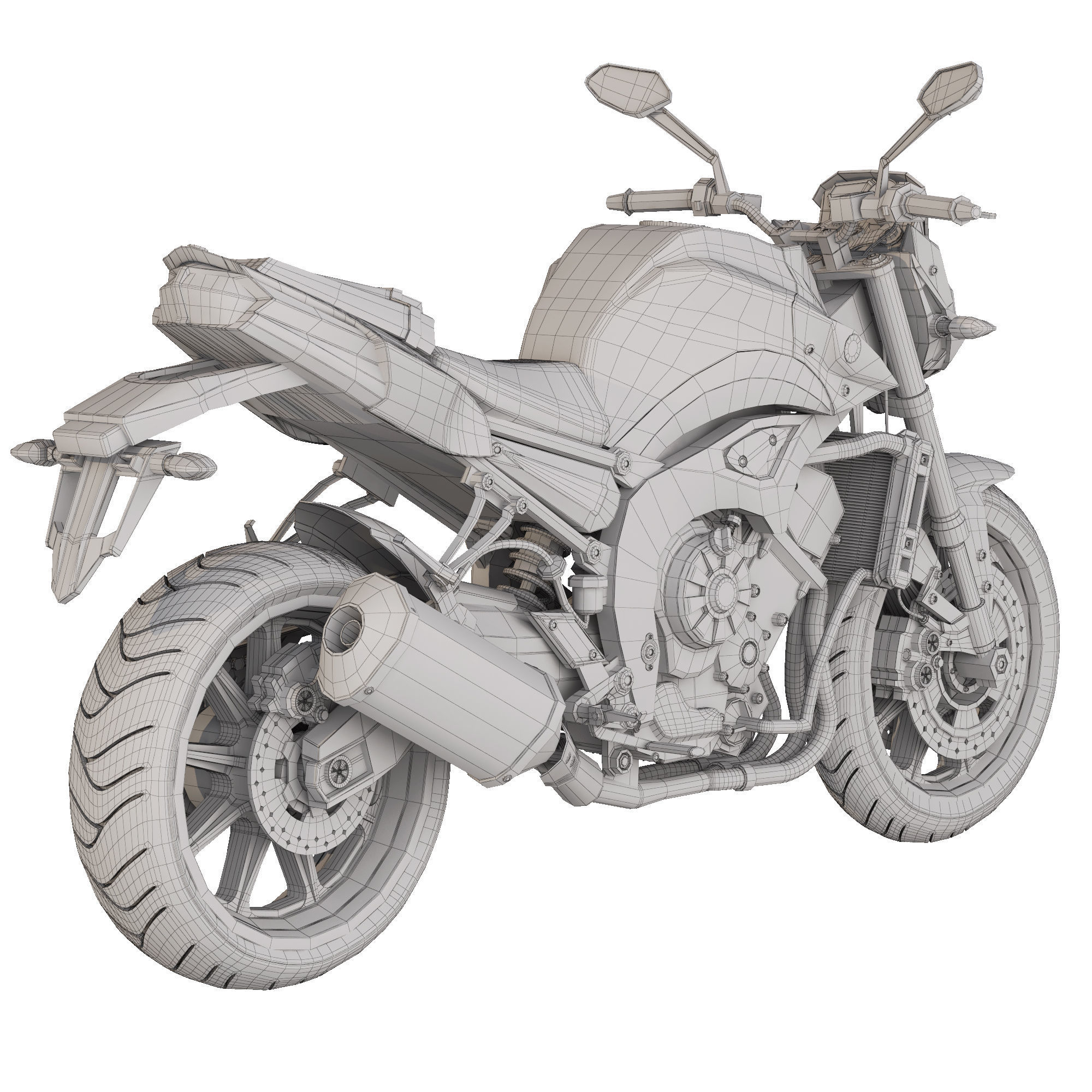 Yamaha FZ8N 2011 3D model_3