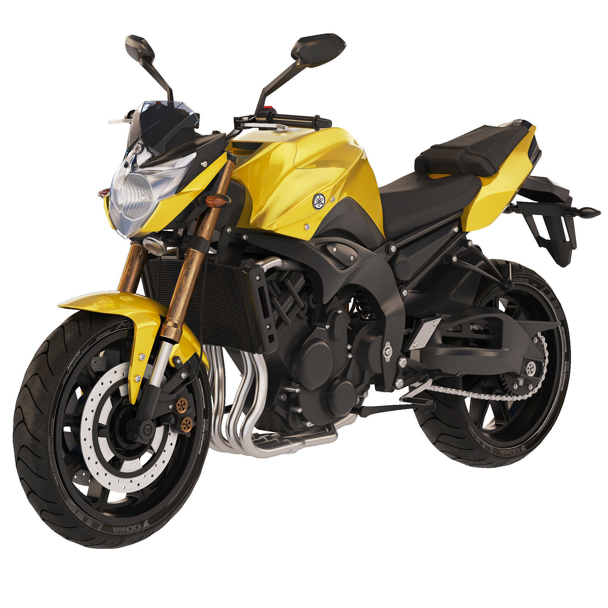 Yamaha FZ8N 2011 3D model_2