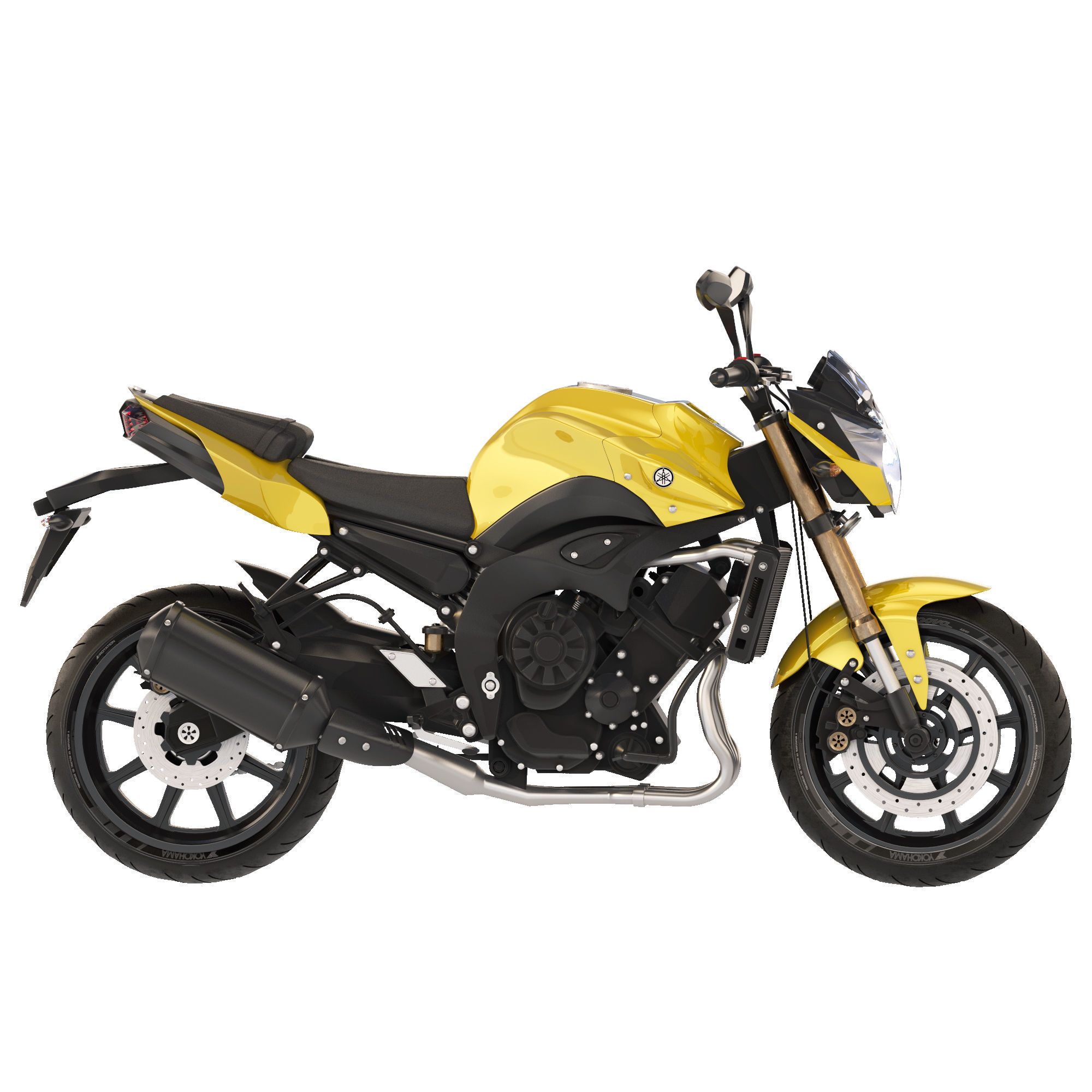Yamaha FZ8N 2011 3D model_8