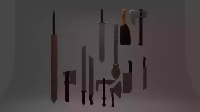 Melee Weapon 3D Model