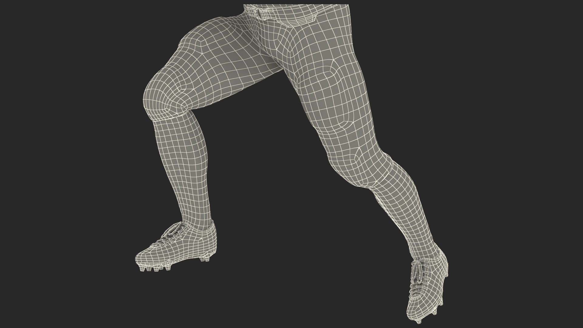 Denver Broncos American Football Player Running The Ball Fur 3D model_23