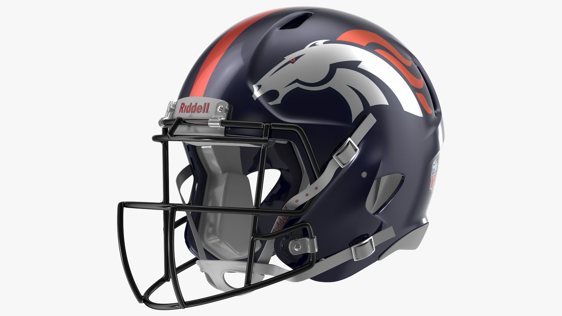 Denver Broncos American Football Player Running The Ball Fur 3D model_13
