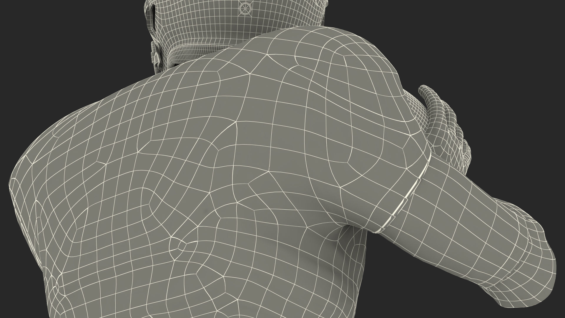 Denver Broncos American Football Player Running The Ball Fur 3D model_24