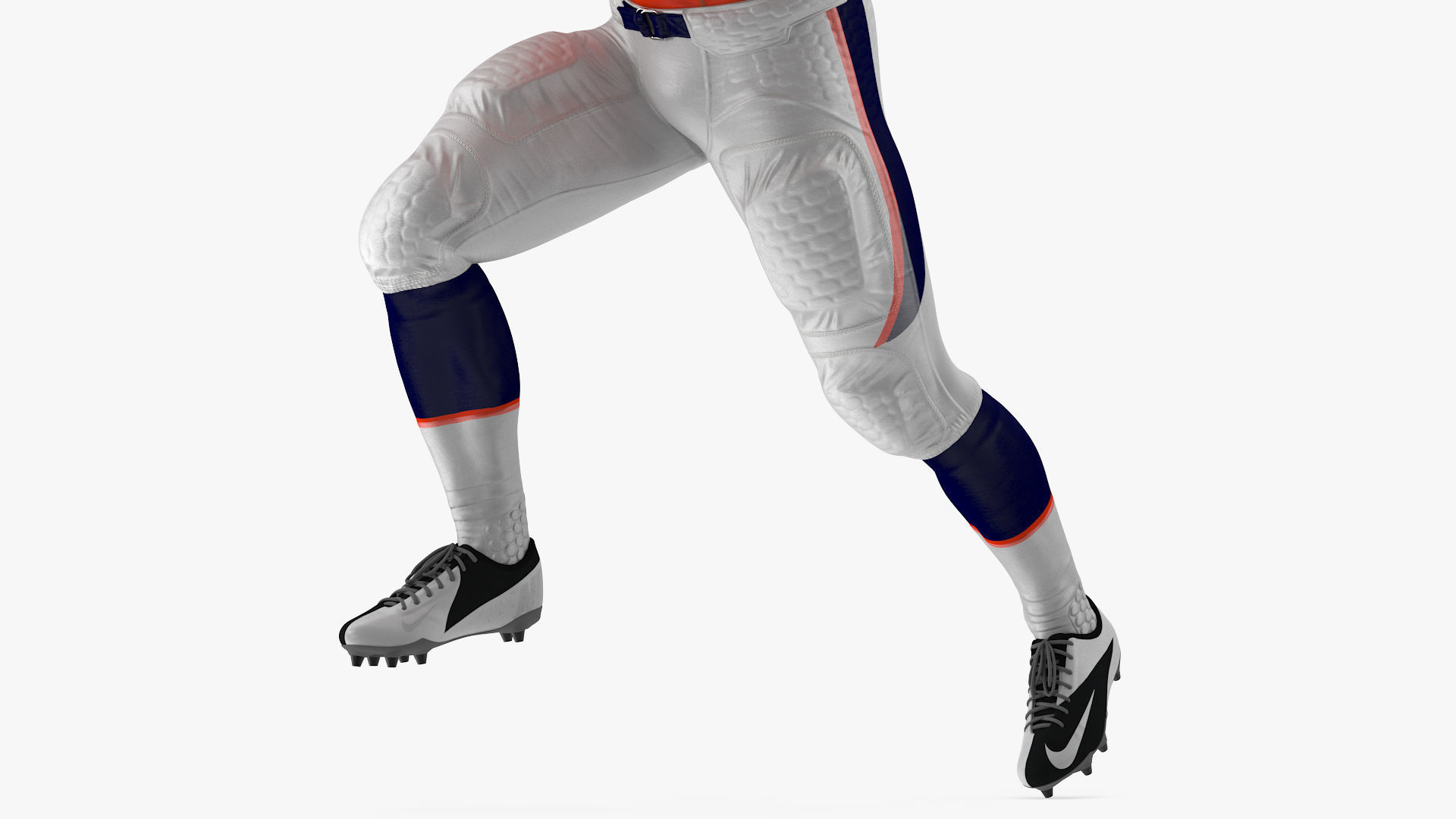 Denver Broncos American Football Player Running The Ball Fur 3D model_7