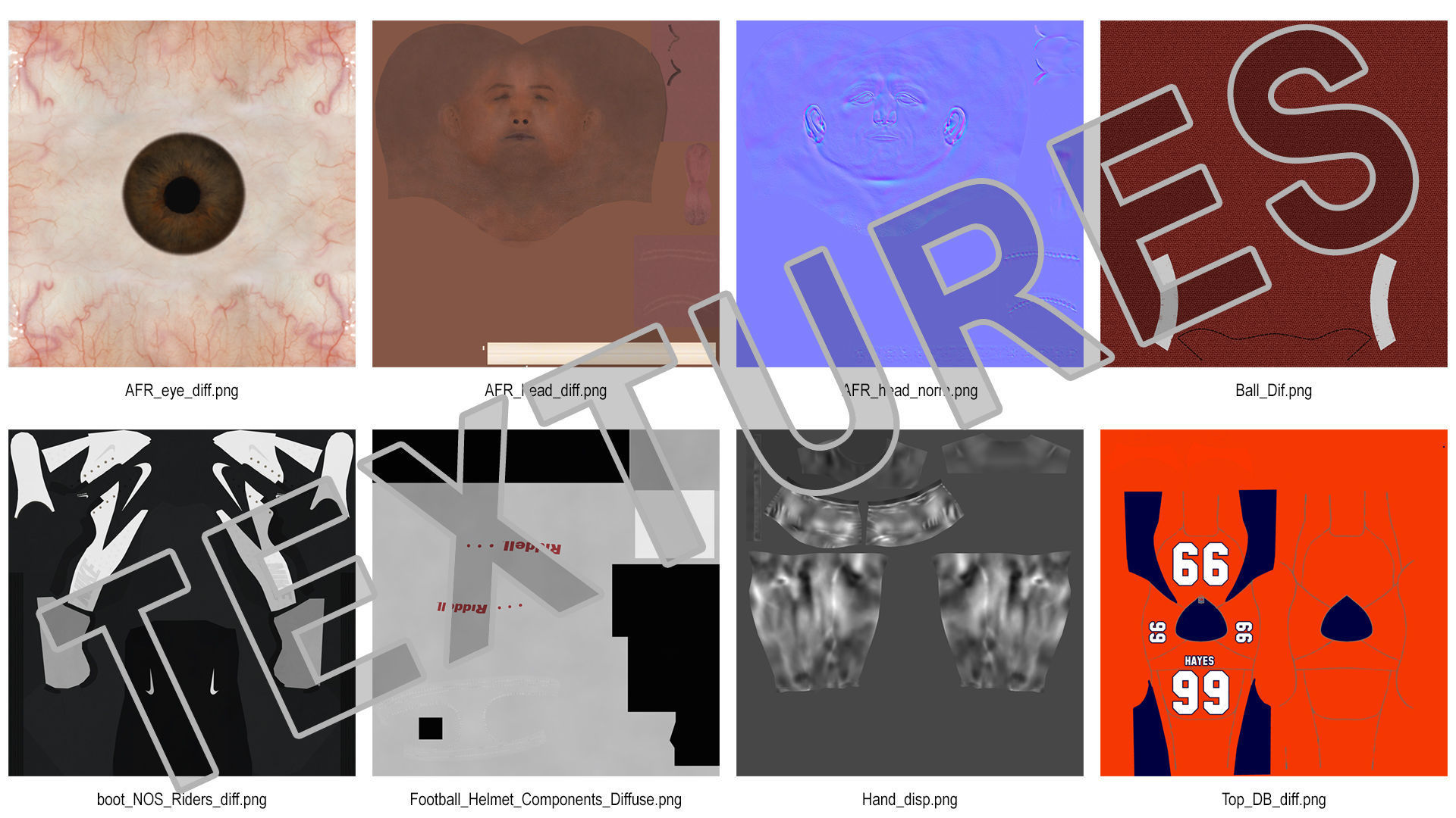 Denver Broncos American Football Player Running The Ball Fur 3D model_18