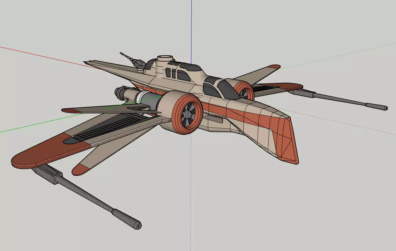 Star Wars ARC-170 3D model_0