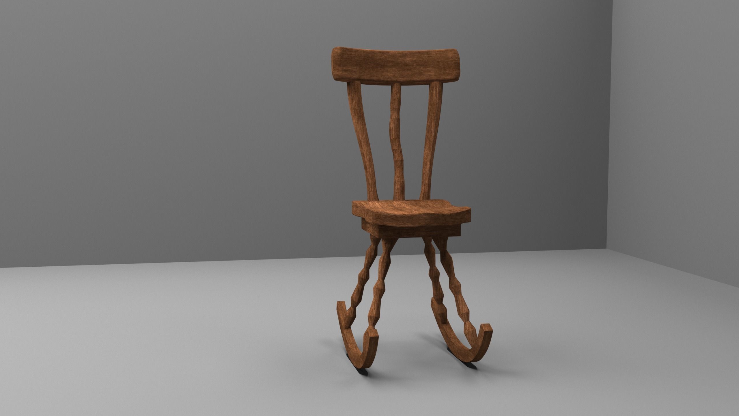 rocking chair Free 3D model_2