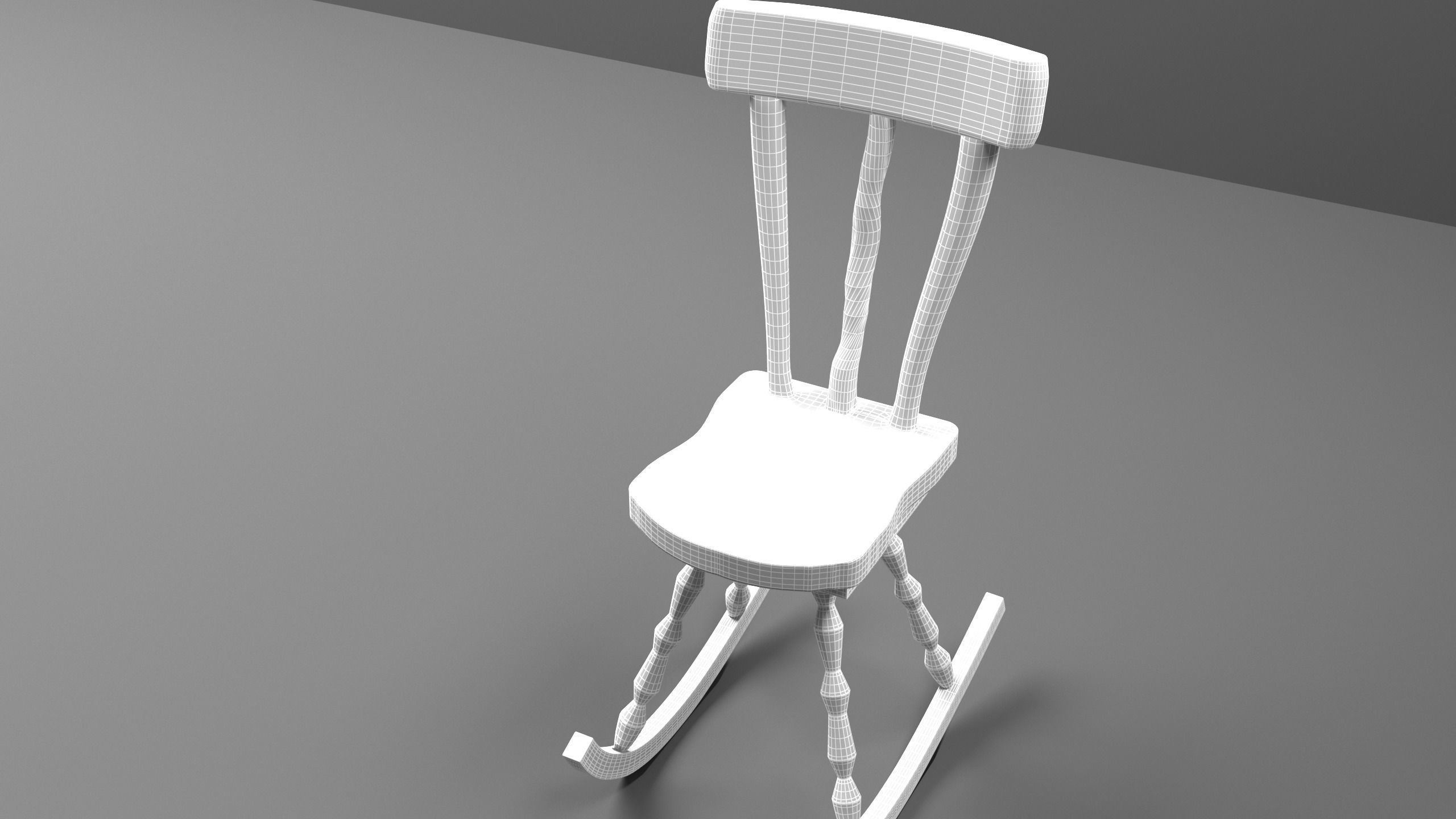 rocking chair Free 3D model_6