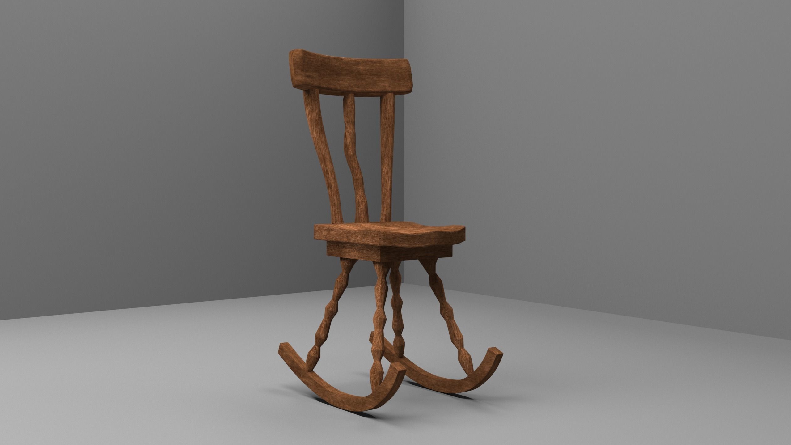 rocking chair Free 3D model_3