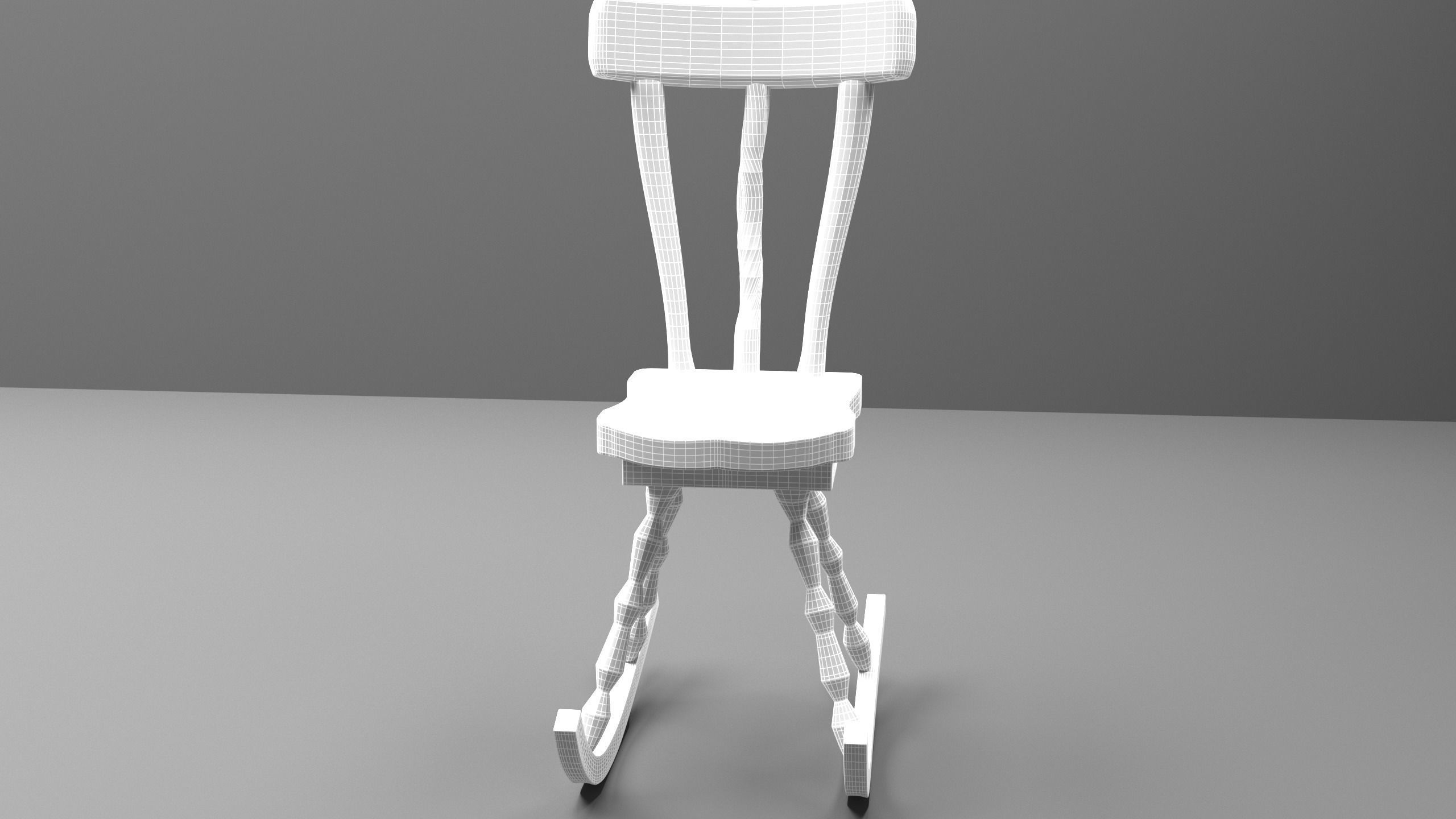 rocking chair Free 3D model_5