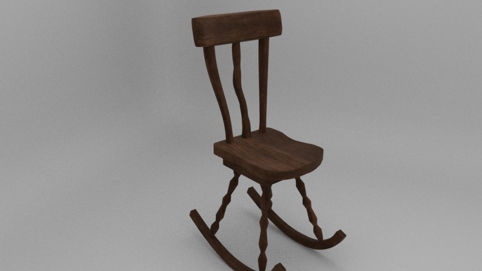 rocking chair Free 3D model_1