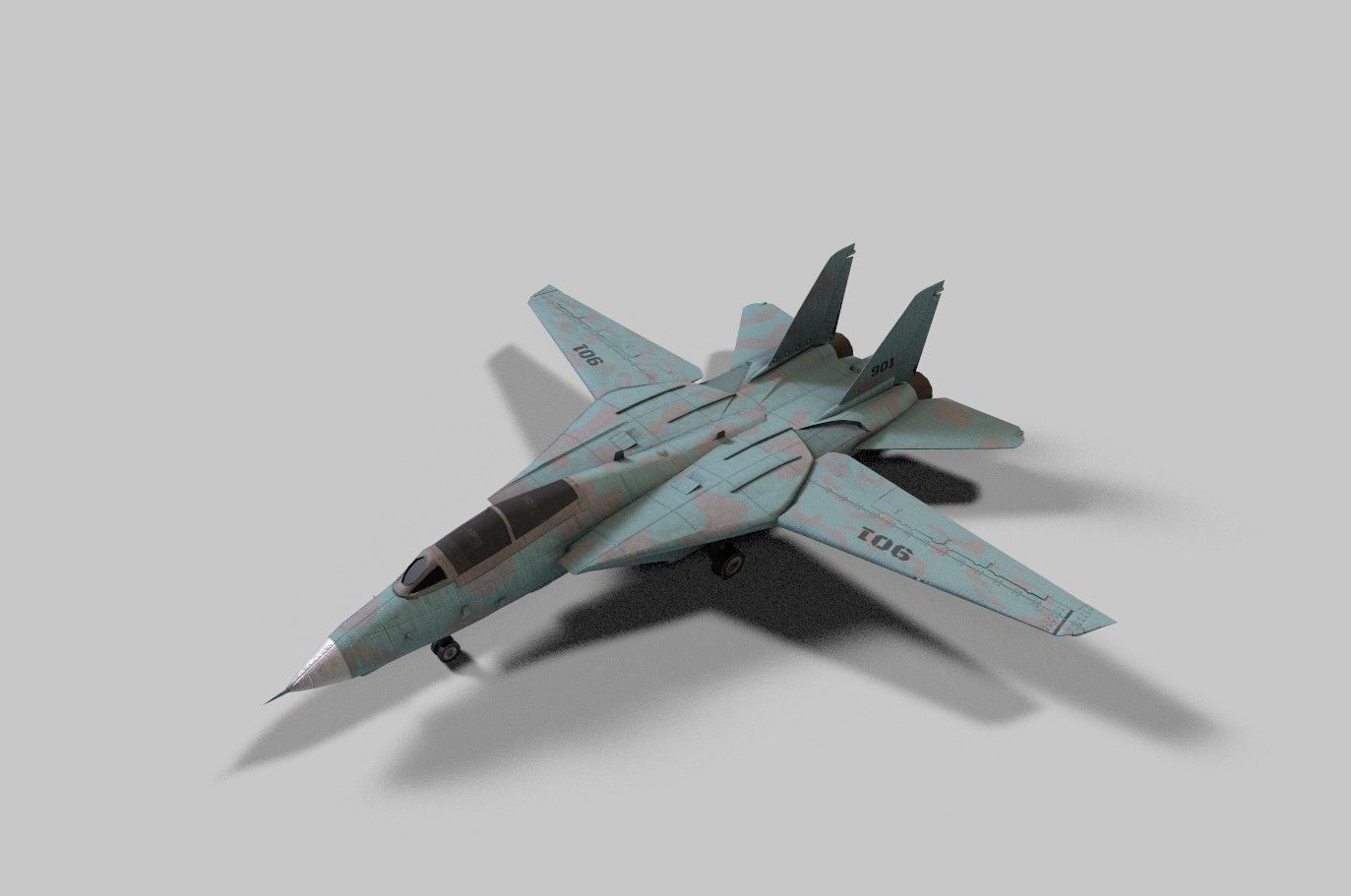 5in1 f14 f5 f313 j10 b52 aircraft low poly Low-poly 3D model_1