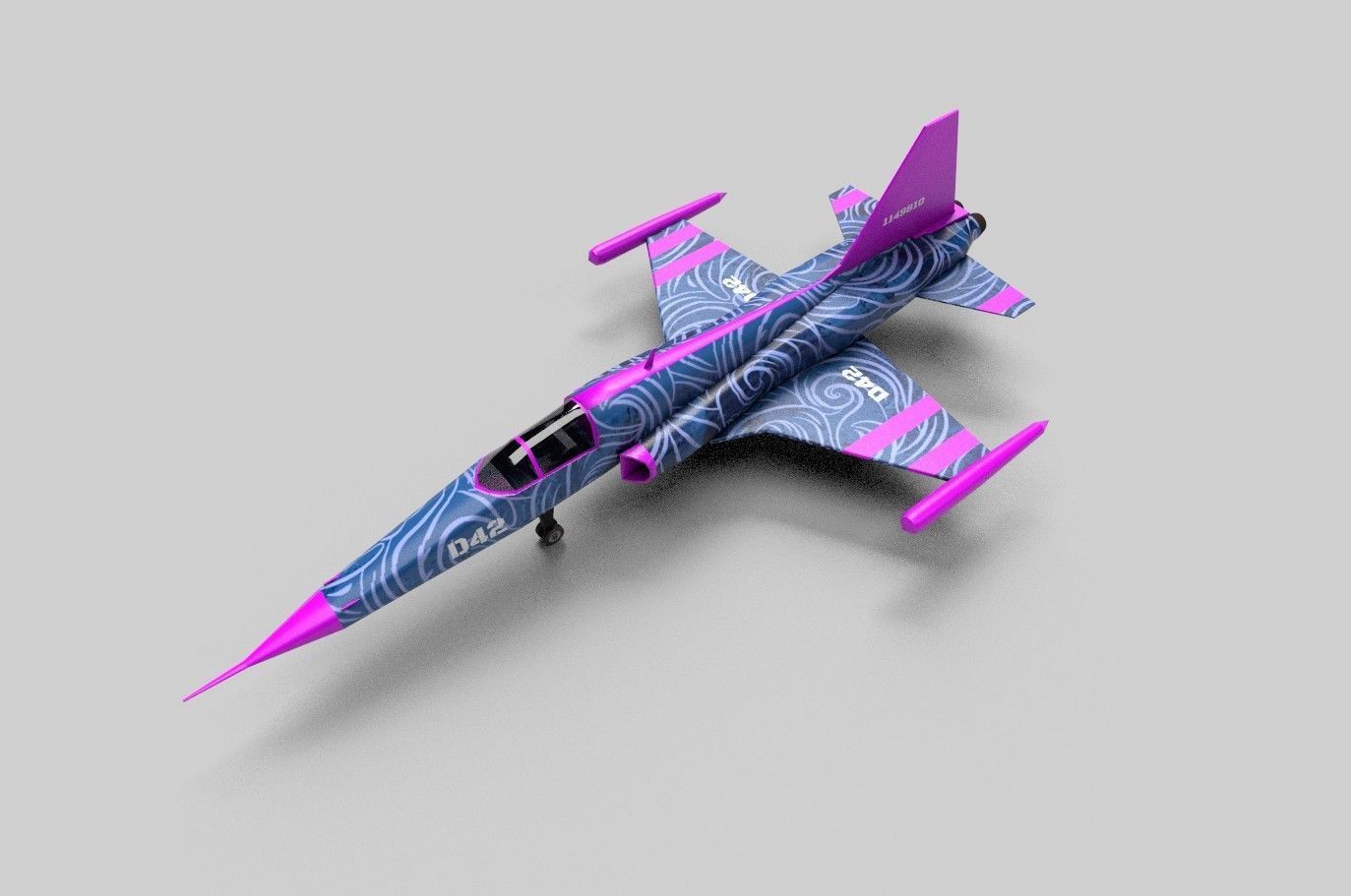 5in1 f14 f5 f313 j10 b52 aircraft low poly Low-poly 3D model_12