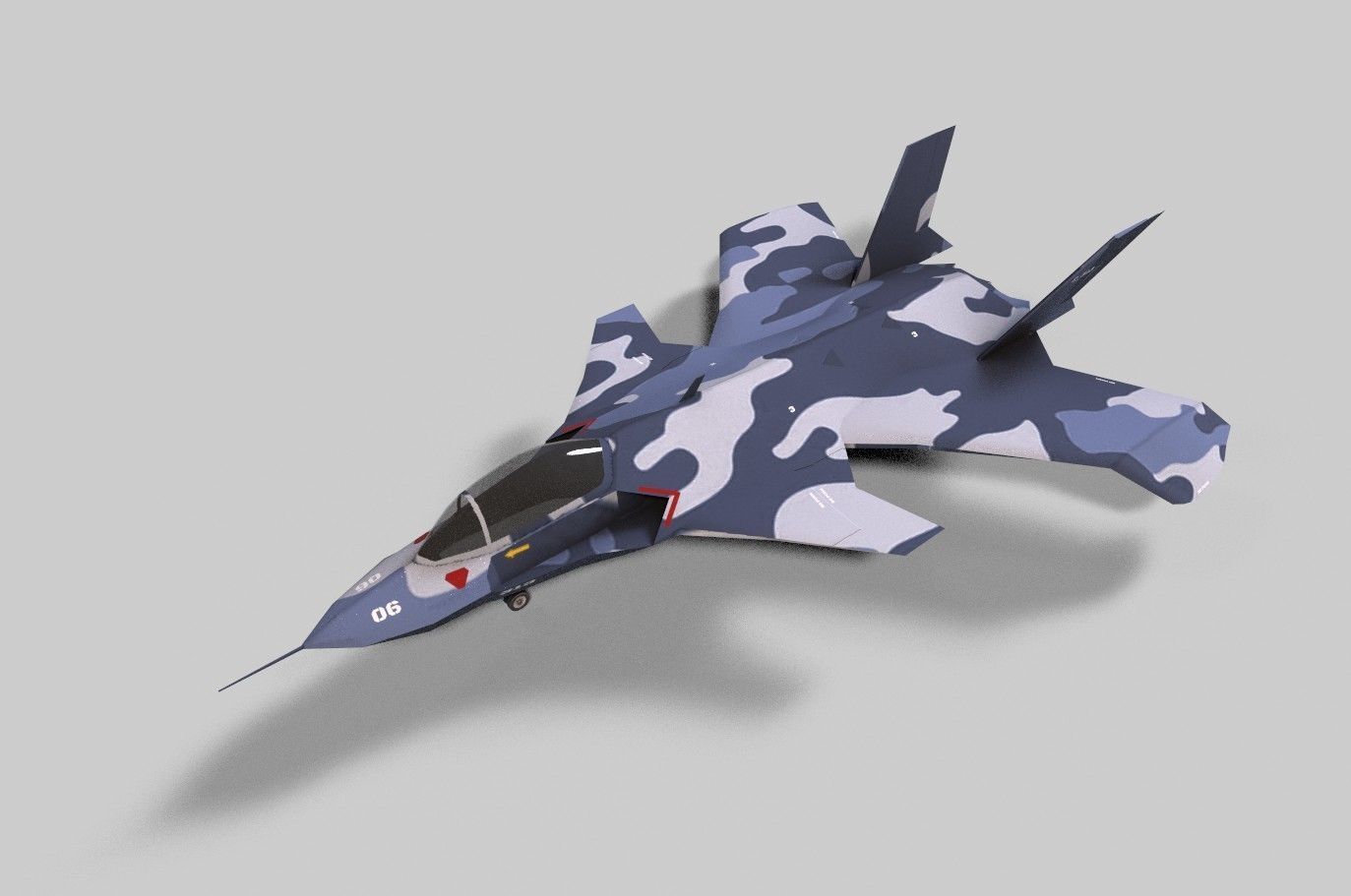 5in1 f14 f5 f313 j10 b52 aircraft low poly Low-poly 3D model_22
