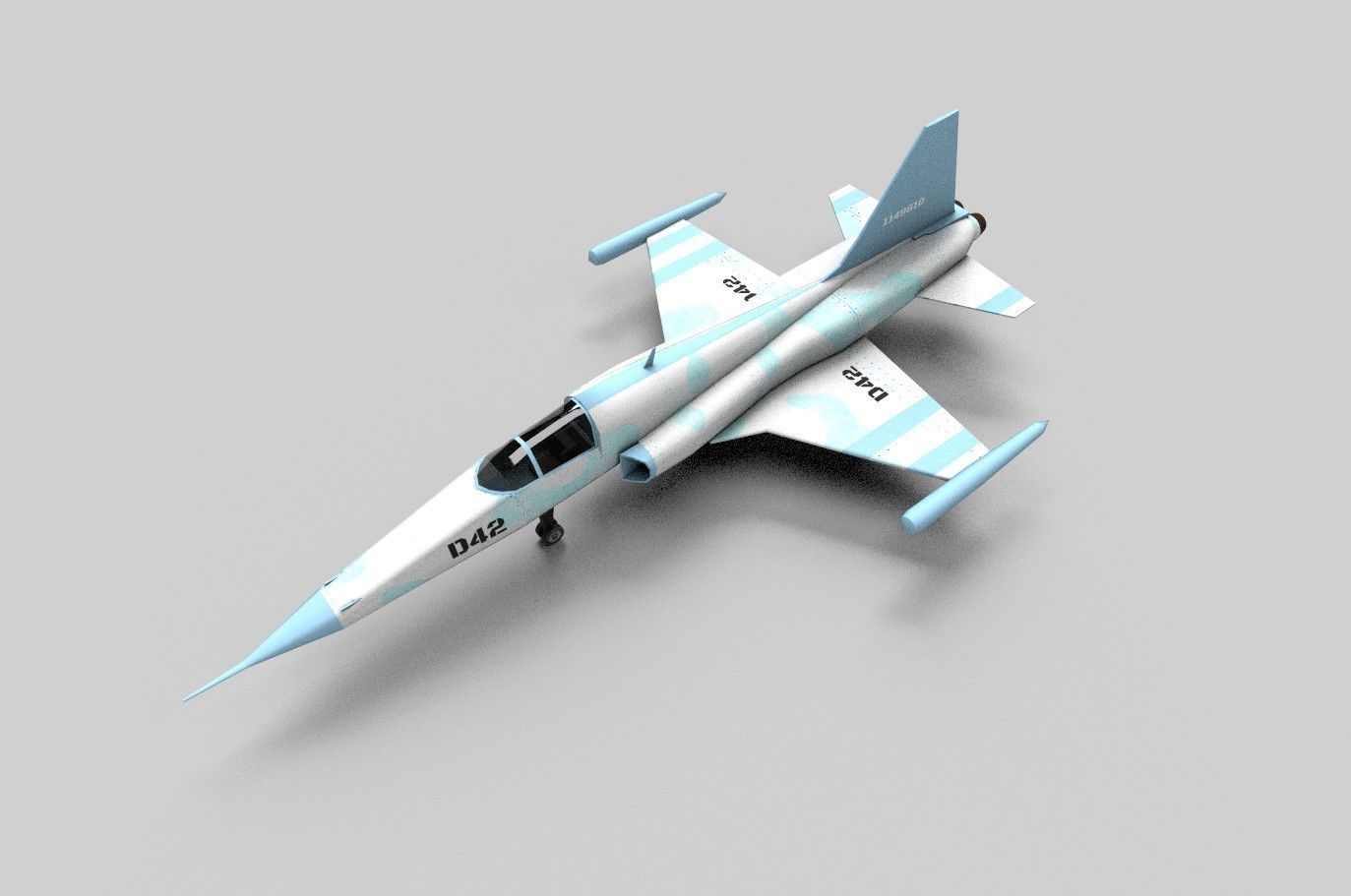 5in1 f14 f5 f313 j10 b52 aircraft low poly Low-poly 3D model_10