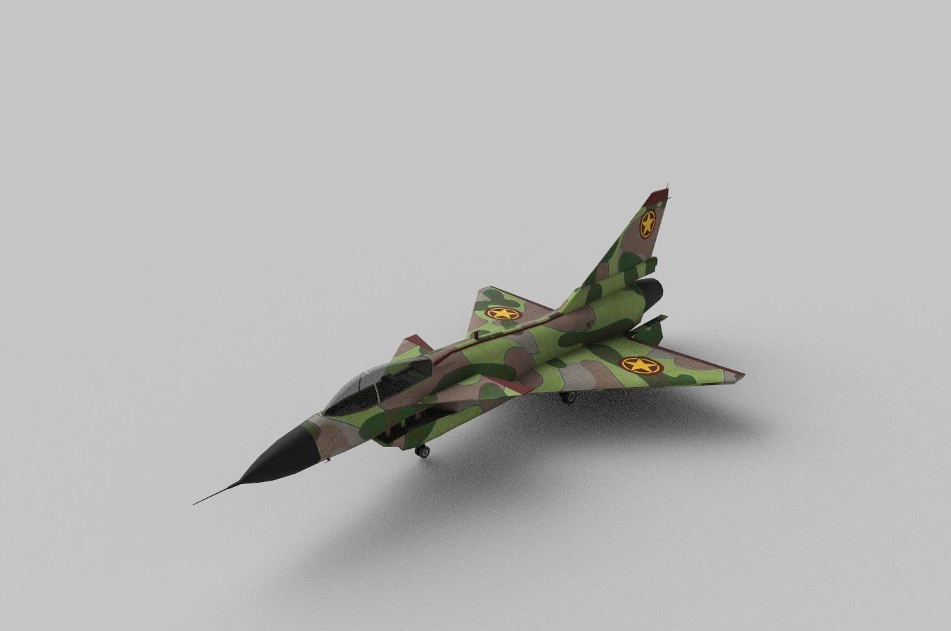 5in1 f14 f5 f313 j10 b52 aircraft low poly Low-poly 3D model_15