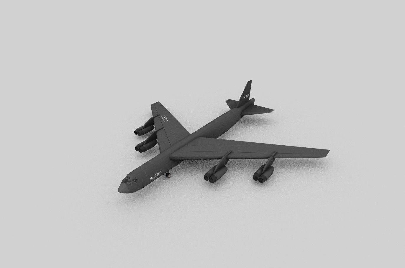 5in1 f14 f5 f313 j10 b52 aircraft low poly Low-poly 3D model_24