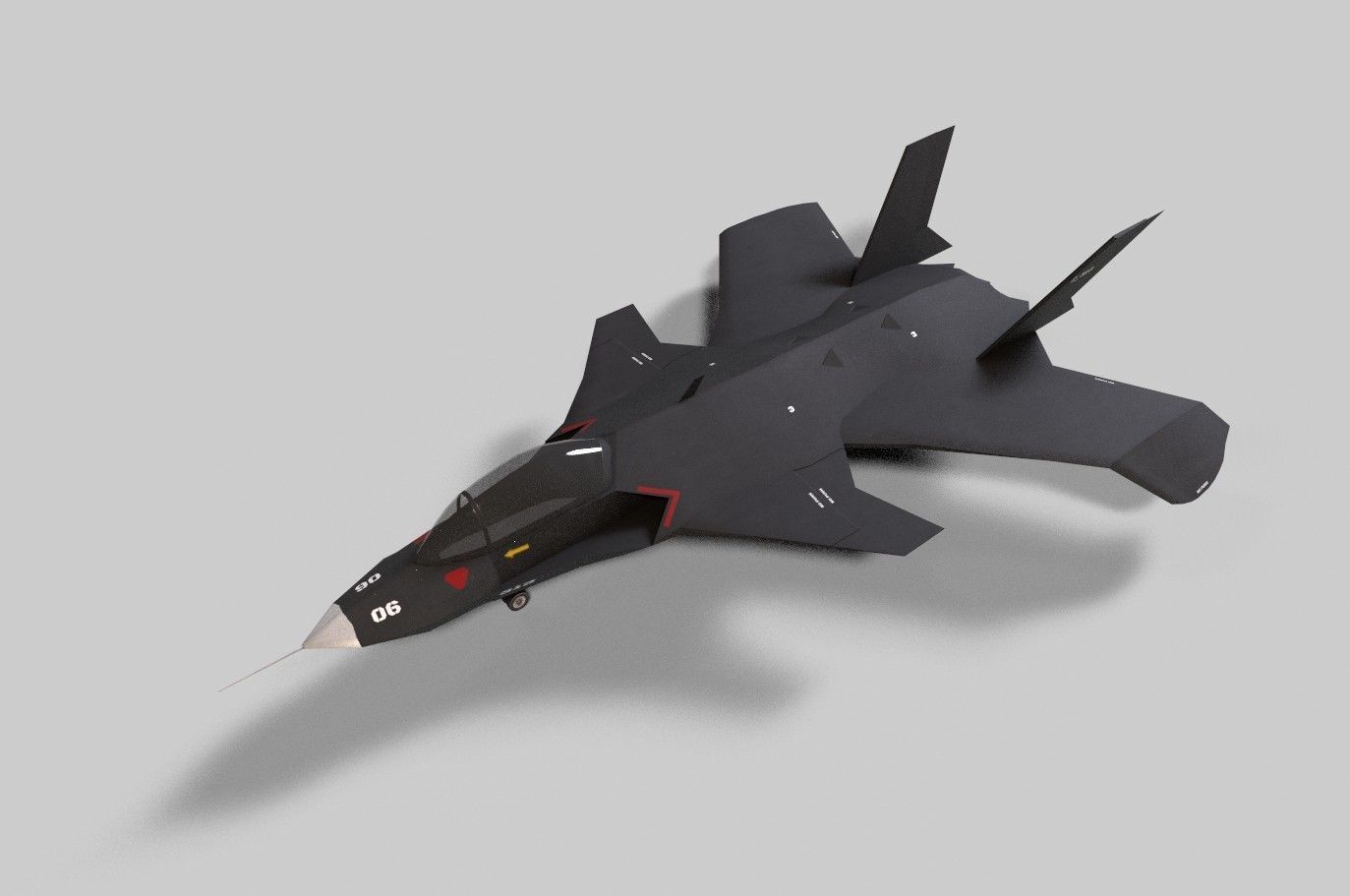 5in1 f14 f5 f313 j10 b52 aircraft low poly Low-poly 3D model_19