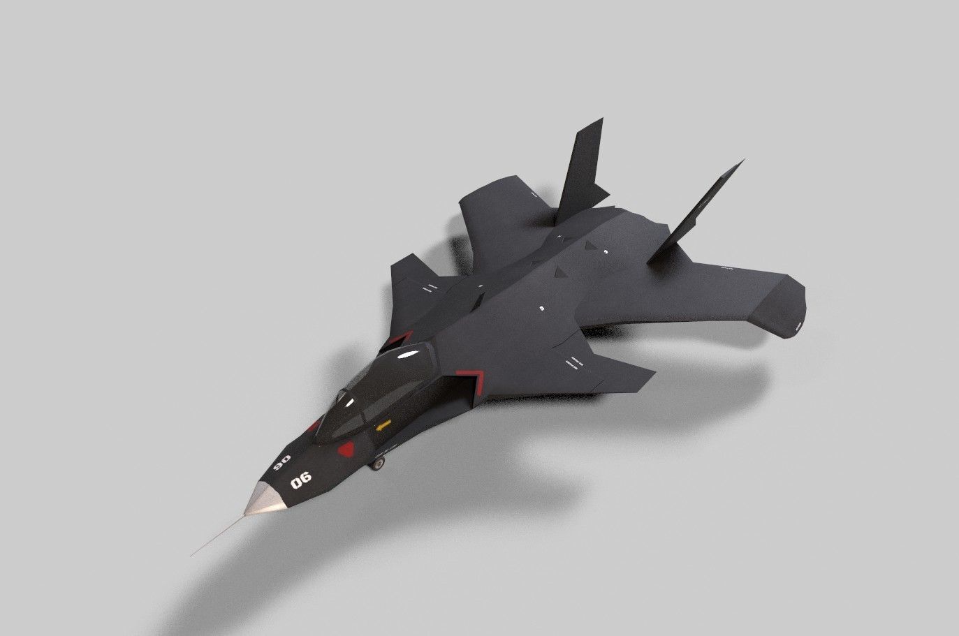 5in1 f14 f5 f313 j10 b52 aircraft low poly Low-poly 3D model_16