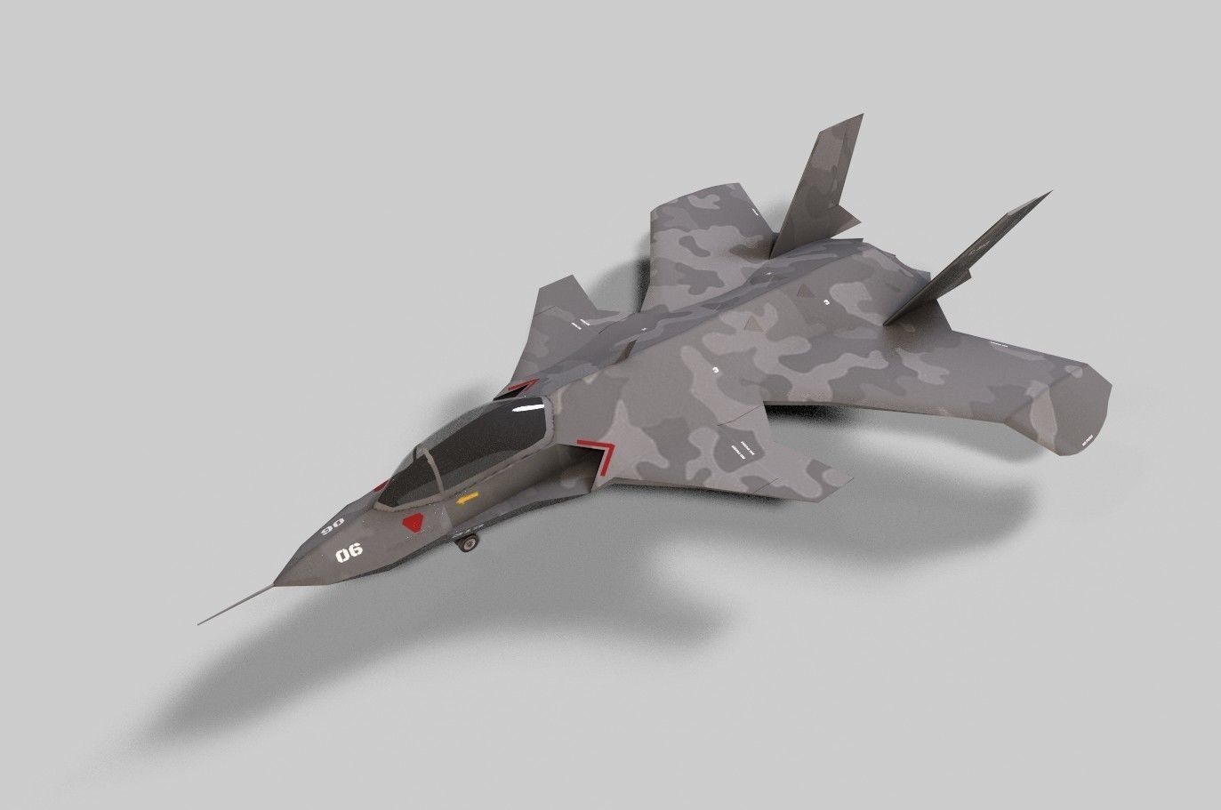 5in1 f14 f5 f313 j10 b52 aircraft low poly Low-poly 3D model_23