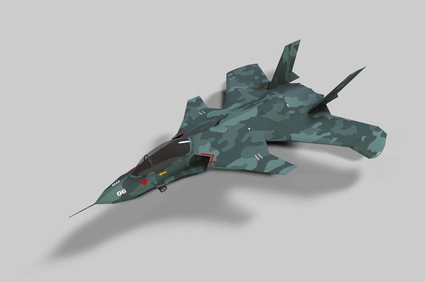 5in1 f14 f5 f313 j10 b52 aircraft low poly Low-poly 3D model_21