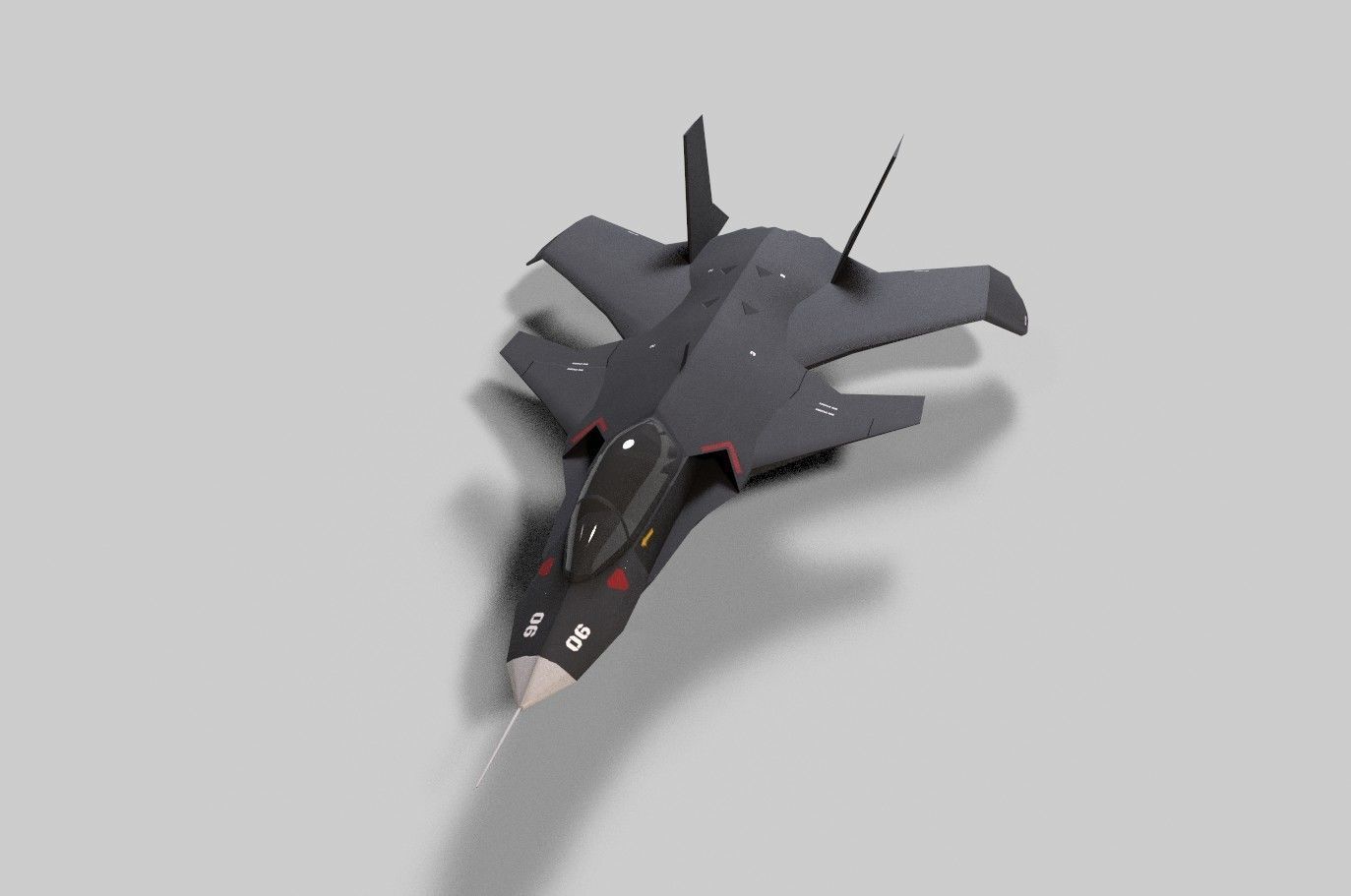 5in1 f14 f5 f313 j10 b52 aircraft low poly Low-poly 3D model_18