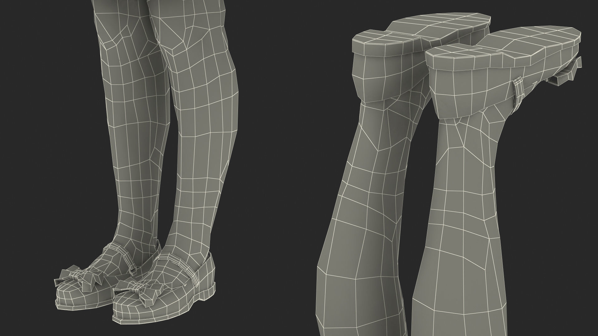 Child Girl Party Style Rigged 3D model_29