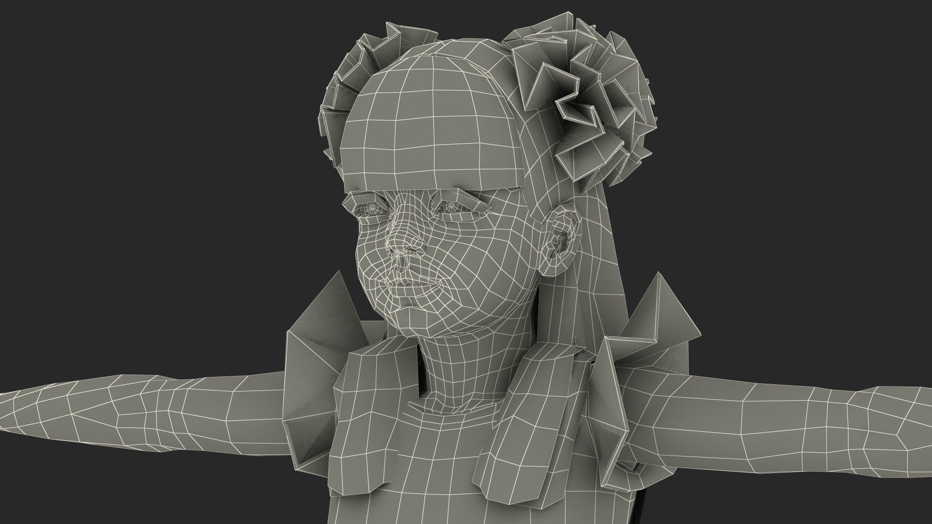 Child Girl Party Style Rigged 3D model_27