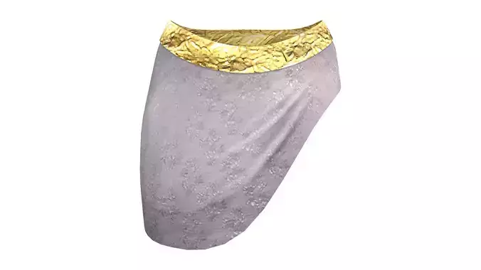 Diagonal Mini Jungle Skirt