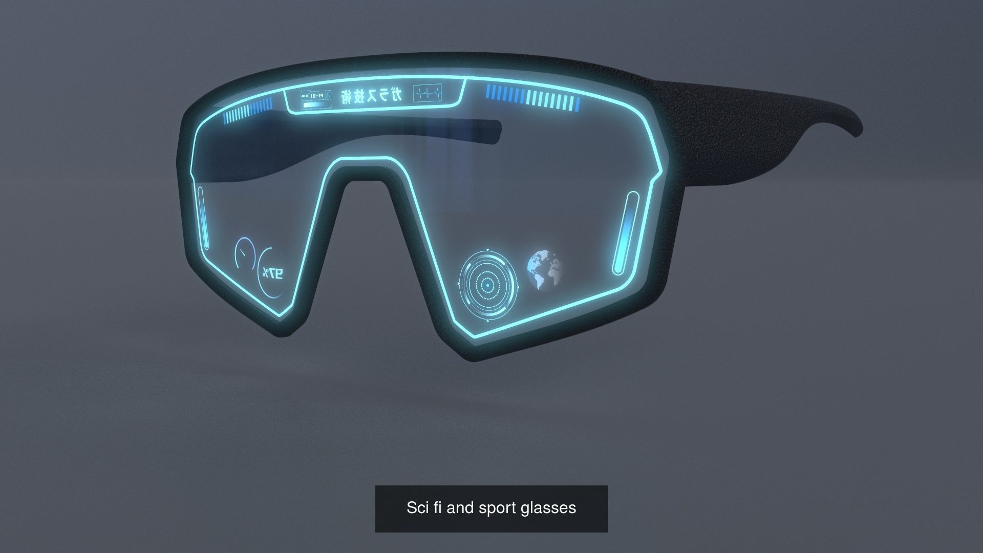 Sci fi glasses and helmet pack x5 3D Model Collection_3