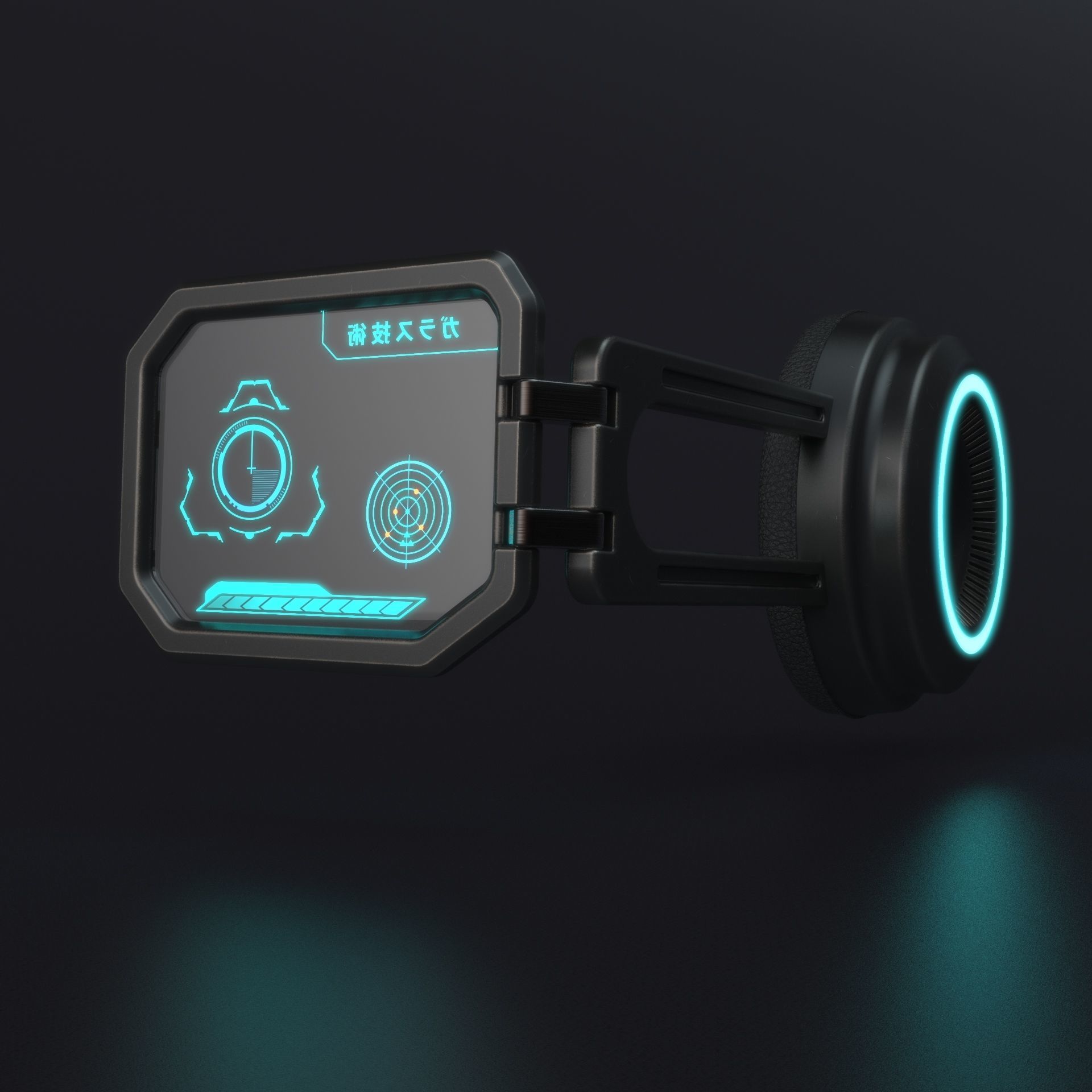 Sci fi glasses and helmet pack x5 3D Model Collection_22