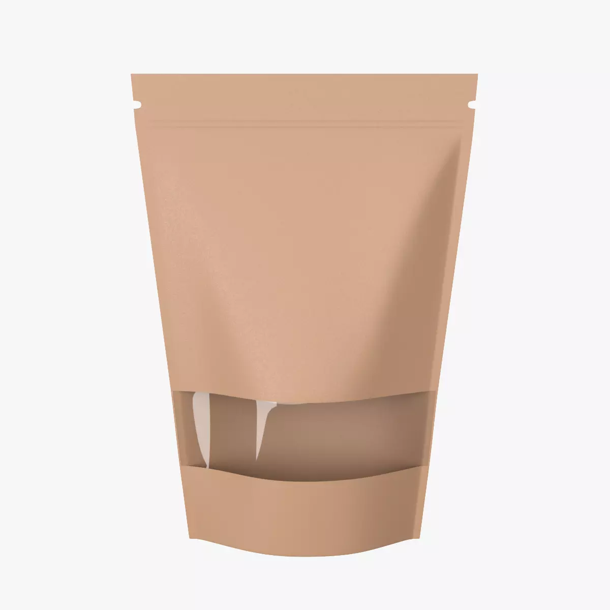 Brown Paper Stand Up Pouch 3D model_0