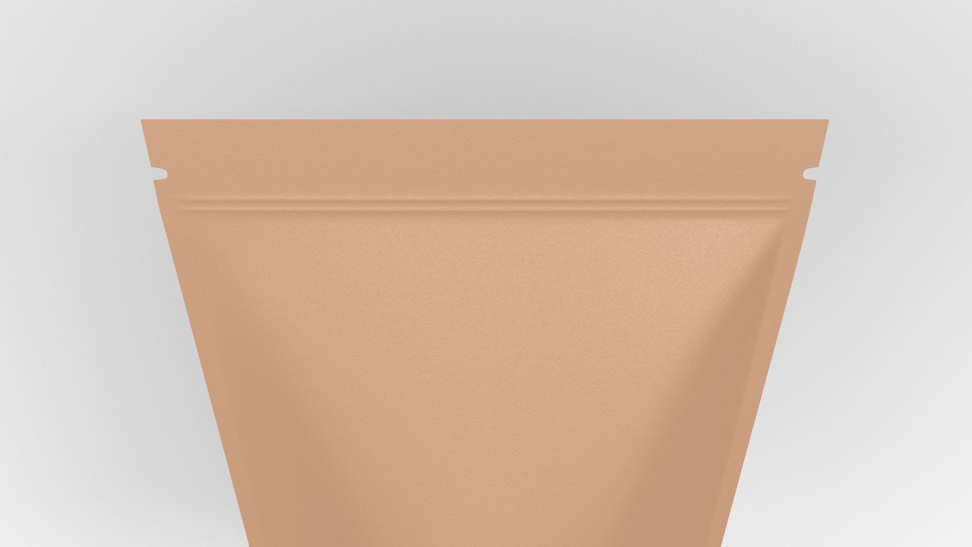 Brown Paper Stand Up Pouch 3D model_4