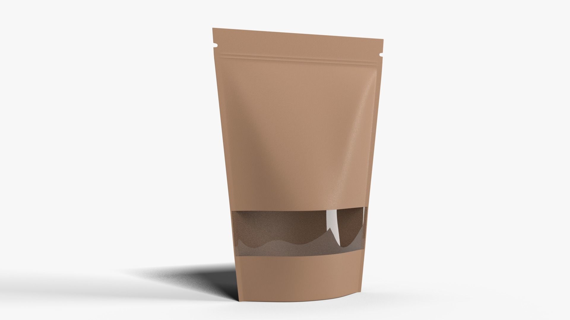 Brown Paper Stand Up Pouch 3D model_3