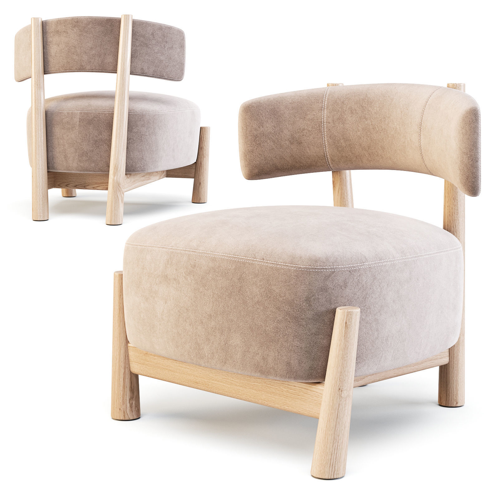 Coedition Dalya - ArmChair Design by Patricia Urquiola 3D model_1