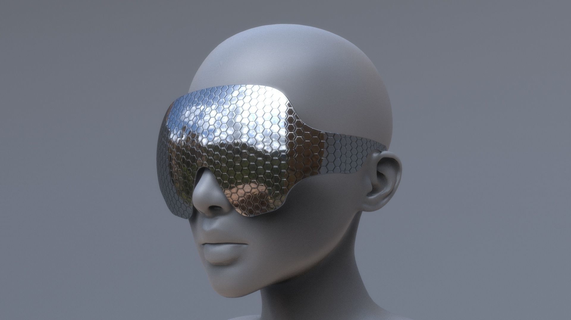 Fashion Sci fi glasses pack x3 3D Model Collection_12