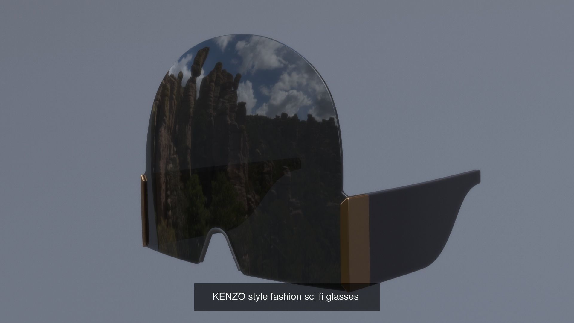 Fashion Sci fi glasses pack x3 3D Model Collection_2