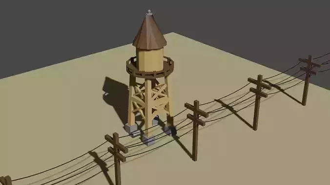 Water Tower 3D Model