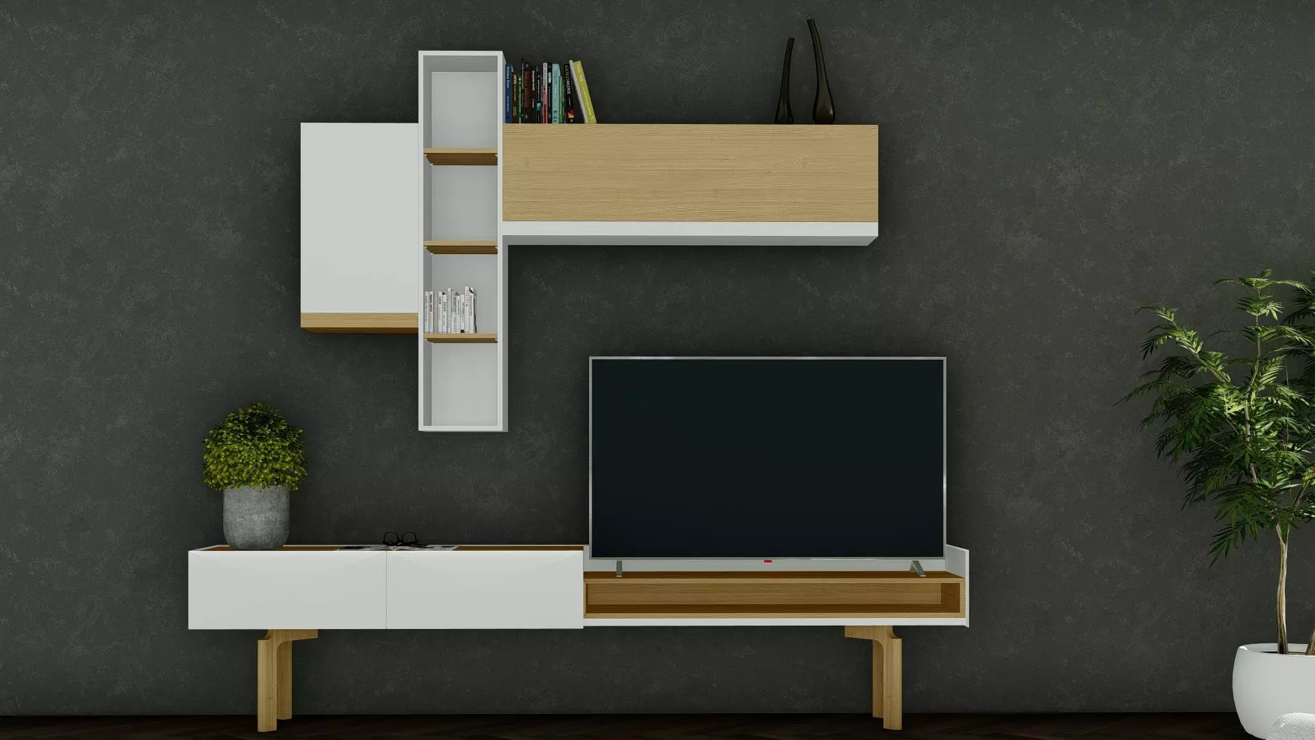 Tv Wall Set Free 3D model