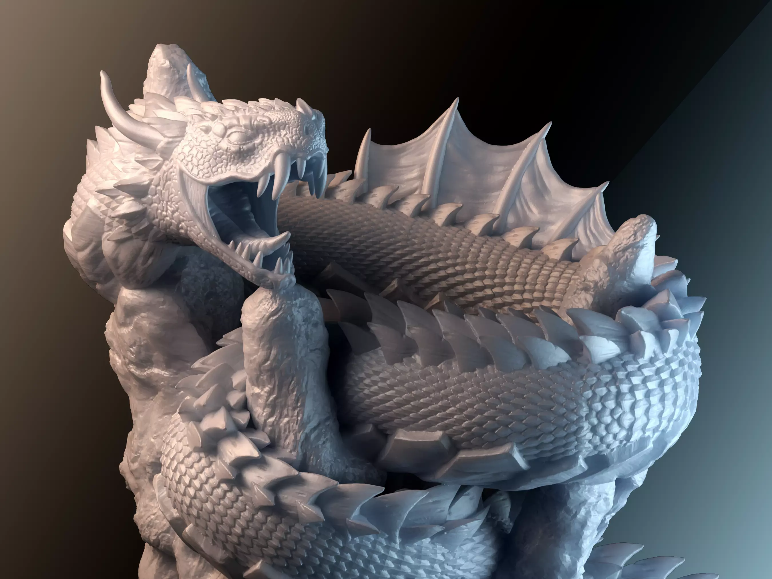 Midgard Serpent Dice Tower for 3D-printing 3D print model_0