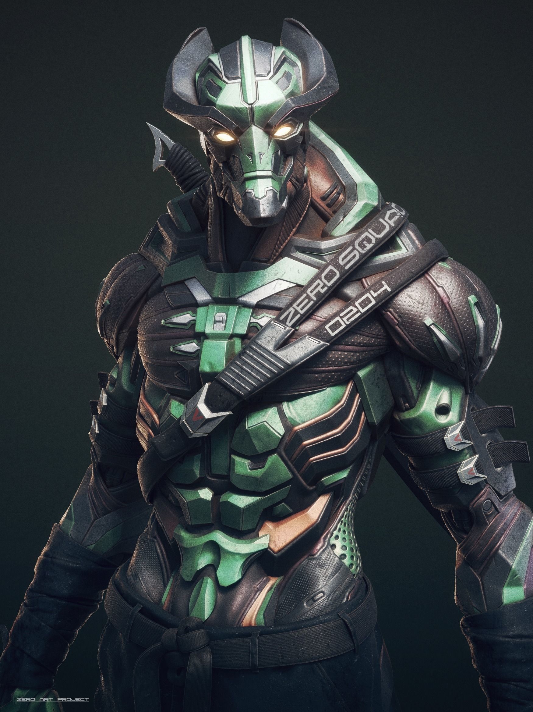 SHINOBI HIGHPOLY STL souls character art 3D print model_8