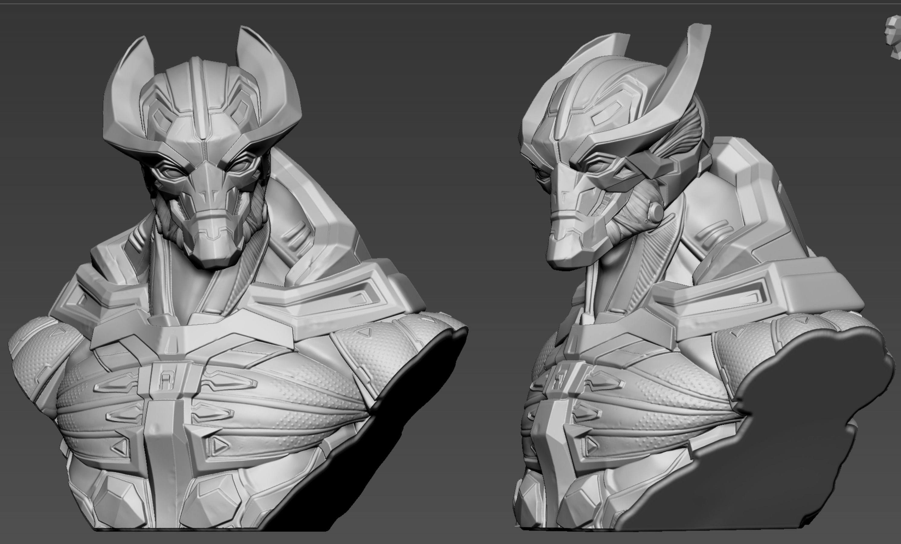SHINOBI HIGHPOLY STL souls character art 3D print model_7