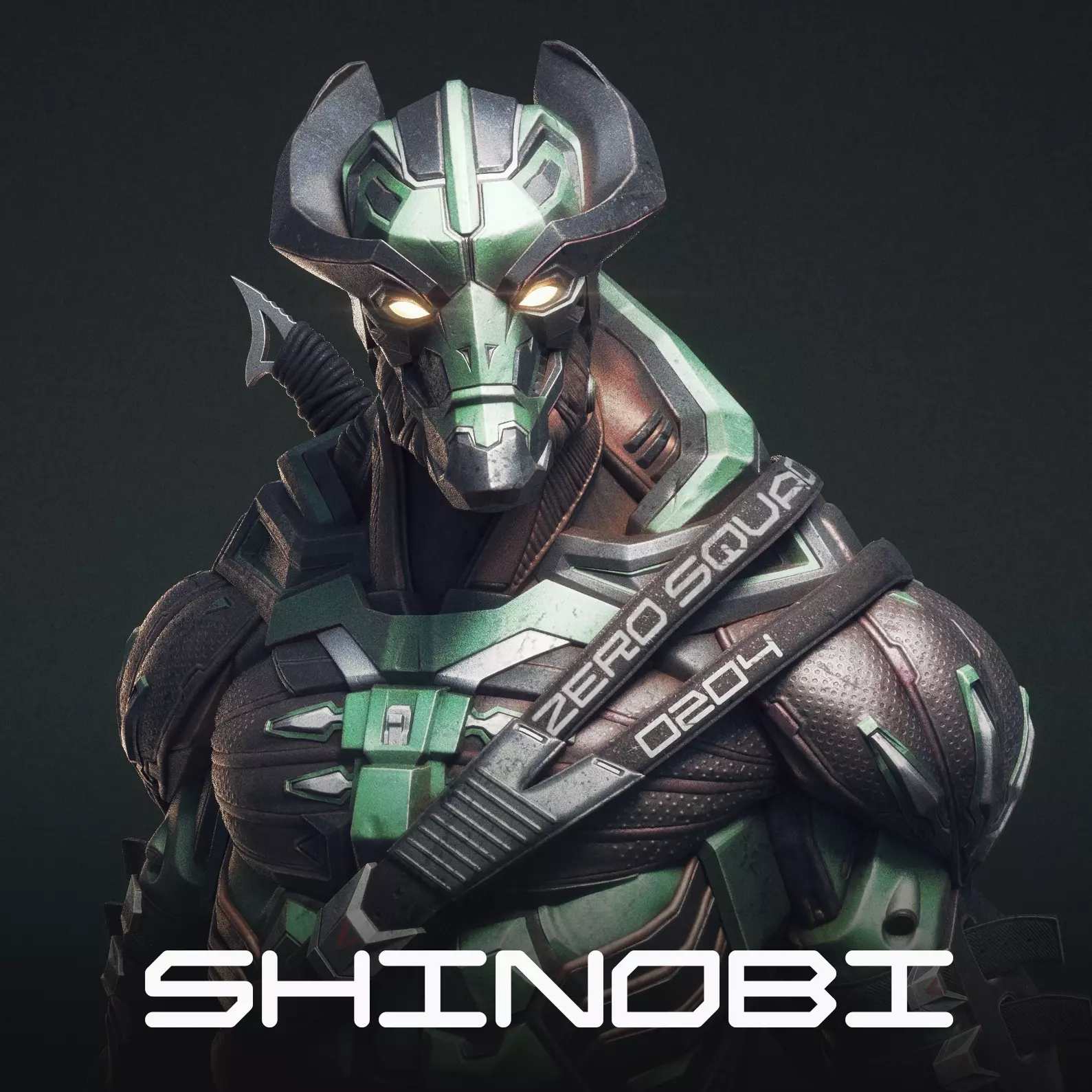 SHINOBI HIGHPOLY STL souls character art 3D print model_0